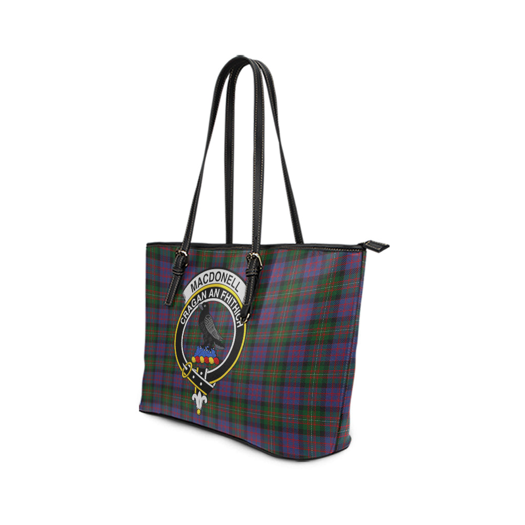 macdonell-of-glengarry-tartan-leather-tote-bag-with-family-crest