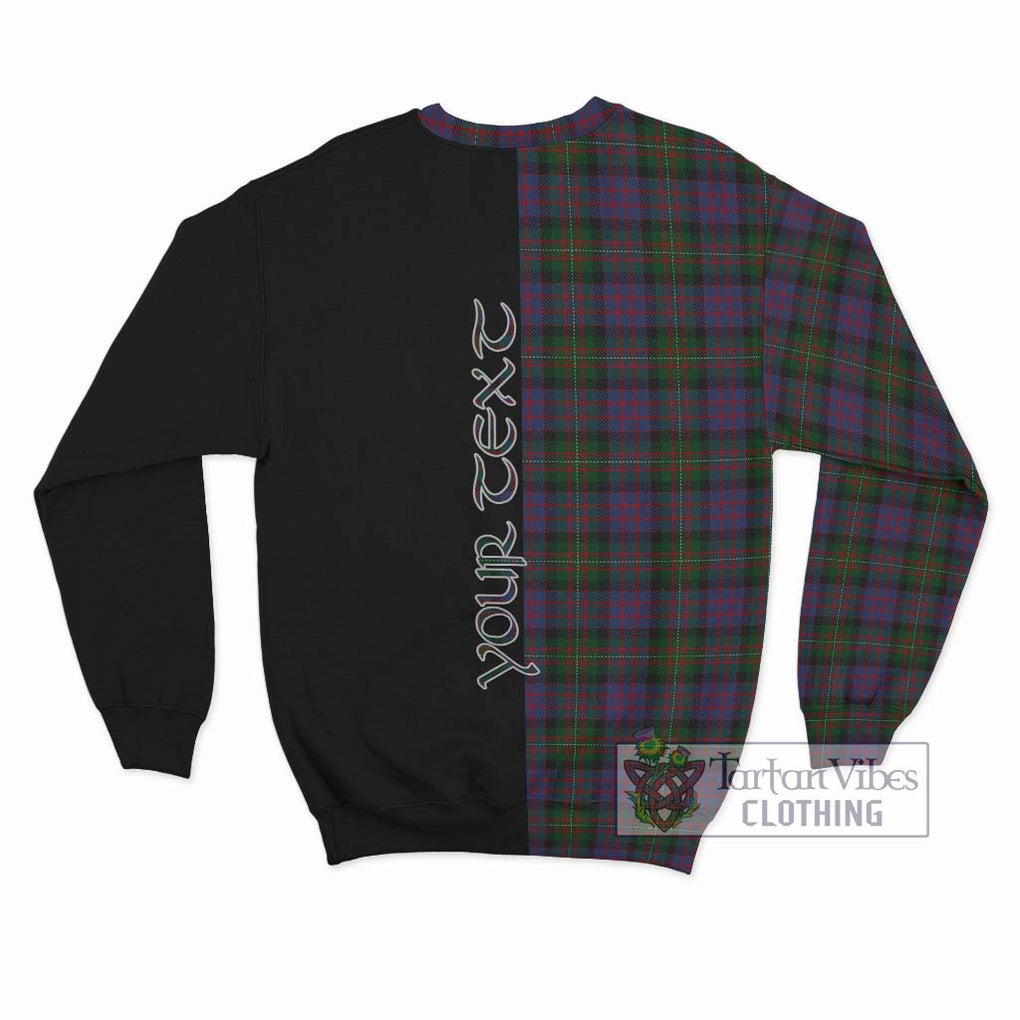 MacDonell (McDonell) Tartan Sweatshirt with Family Crest and Half Of Me Style - Tartanvibesclothing Shop