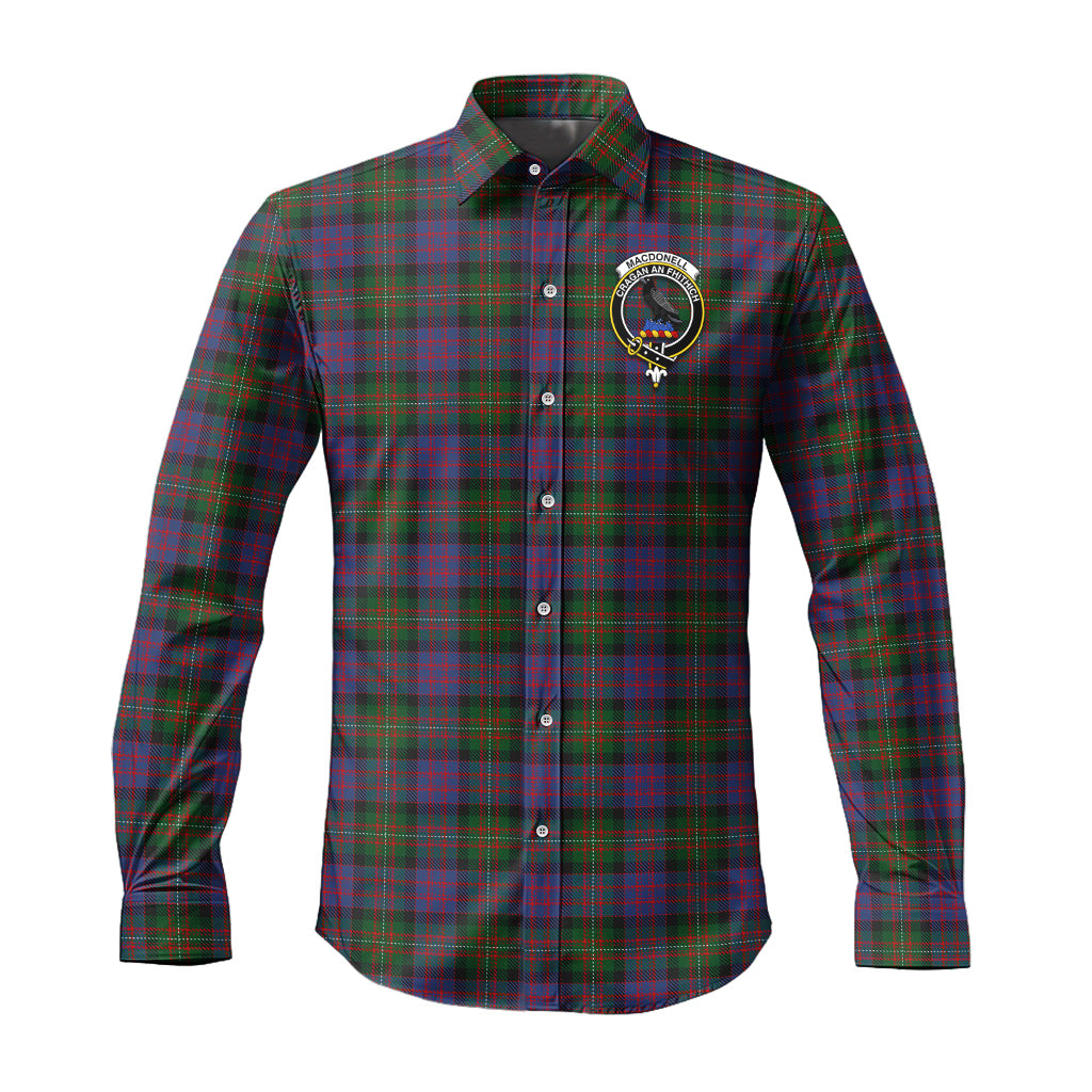 macdonell-of-glengarry-tartan-long-sleeve-button-up-shirt-with-family-crest