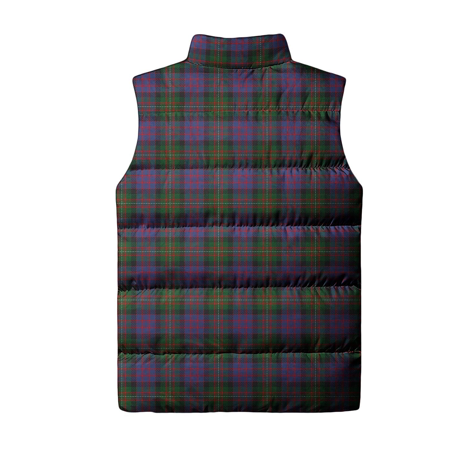 MacDonell of Glengarry Tartan Sleeveless Puffer Jacket with Family Crest - Tartanvibesclothing