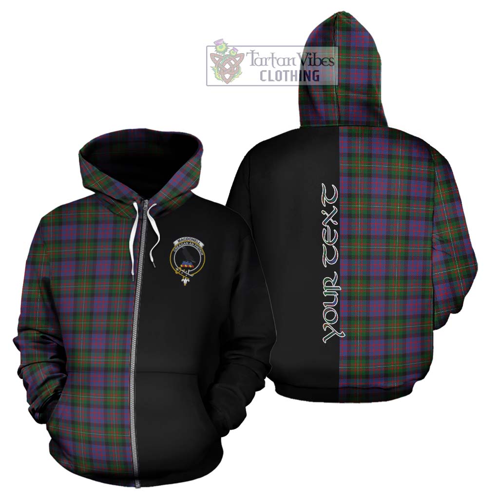 Tartan Vibes Clothing MacDonell of Glengarry Tartan Hoodie with Family Crest and Half Of Me Style