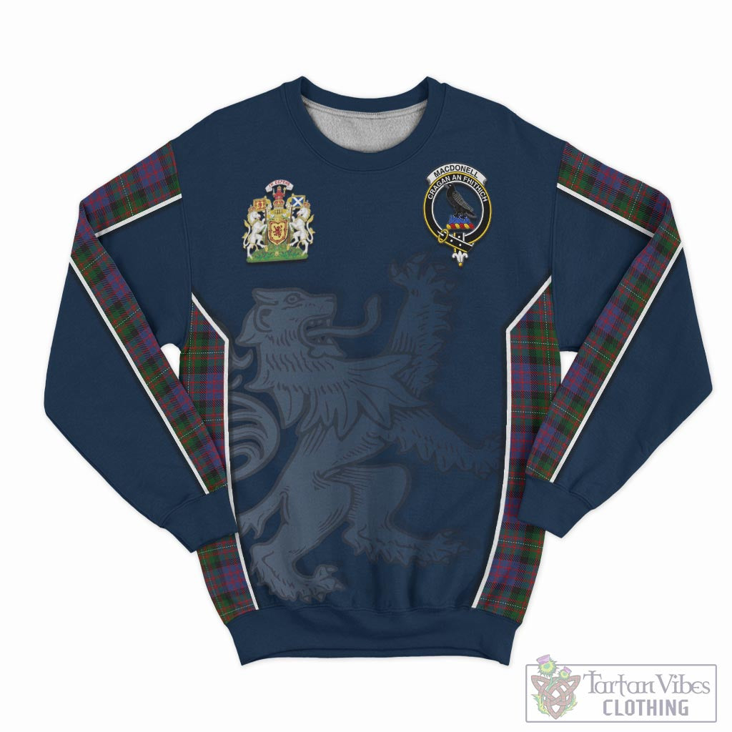 Tartan Vibes Clothing MacDonell of Glengarry Tartan Sweater with Family Crest and Lion Rampant Vibes Sport Style