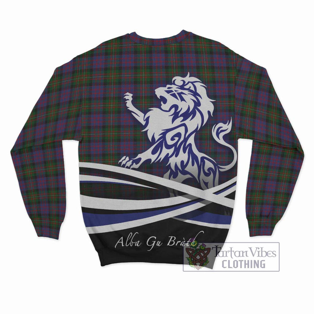 MacDonell (McDonell) Tartan Sweatshirt with Alba Gu Brath Regal Lion Emblem - Tartanvibesclothing Shop