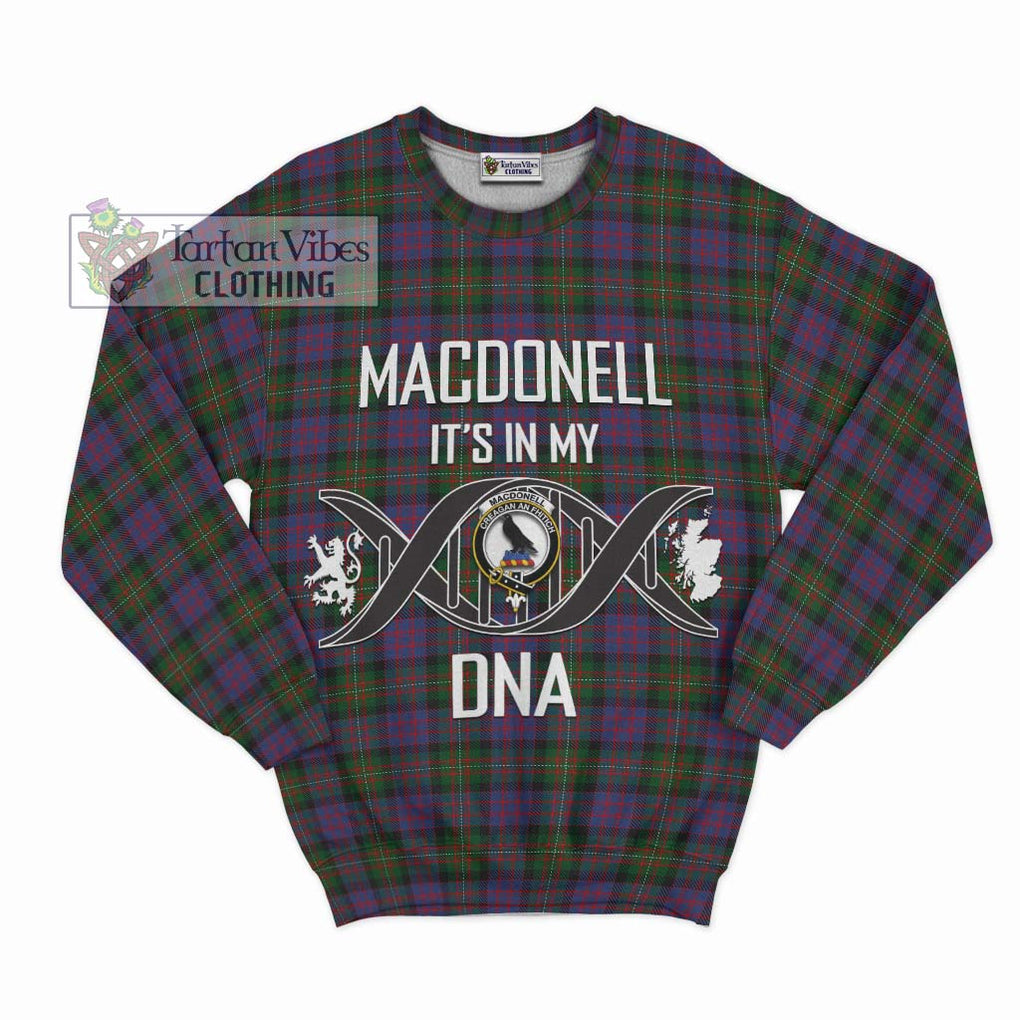 MacDonell (McDonell) Tartan Sweatshirt with Family Crest DNA In Me Style - Tartanvibesclothing Shop