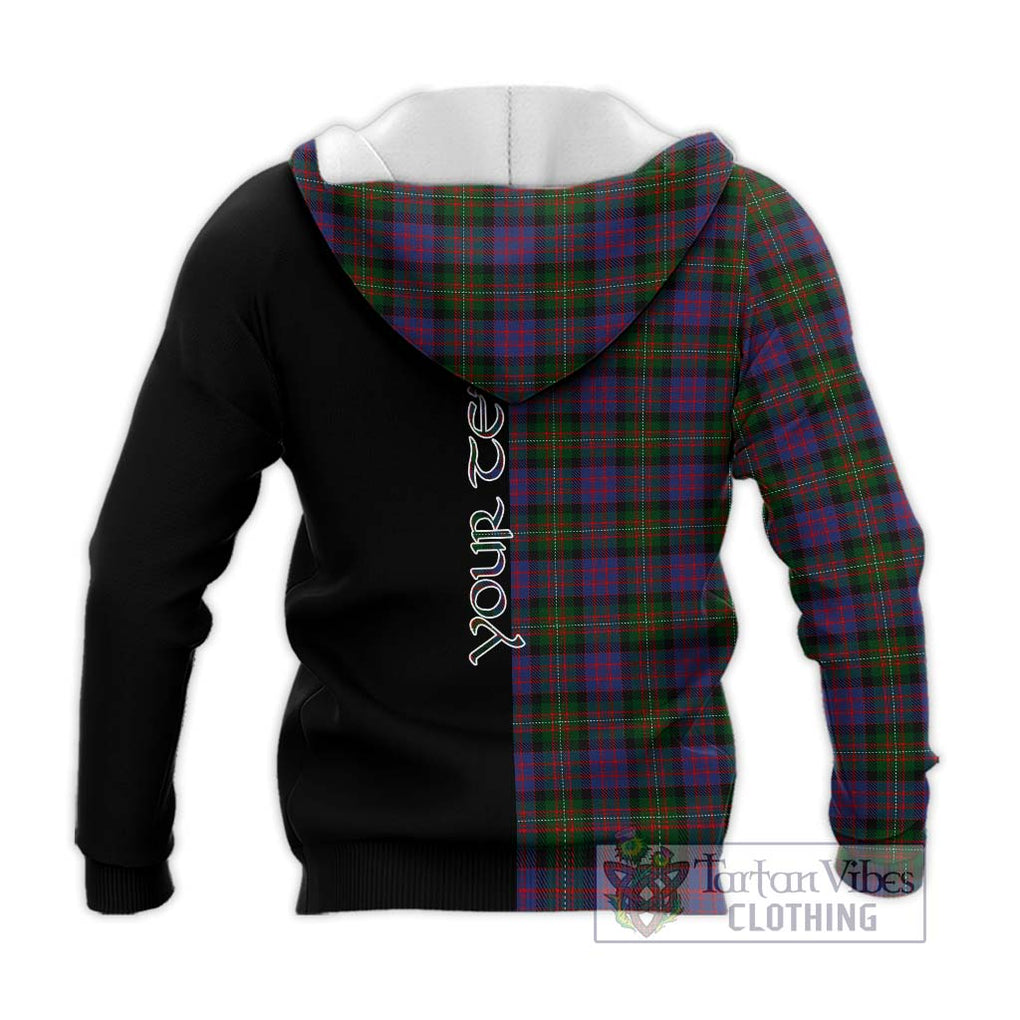 MacDonell (McDonell) Tartan Knitted Hoodie with Family Crest and Half Of Me Style - Tartanvibesclothing Shop