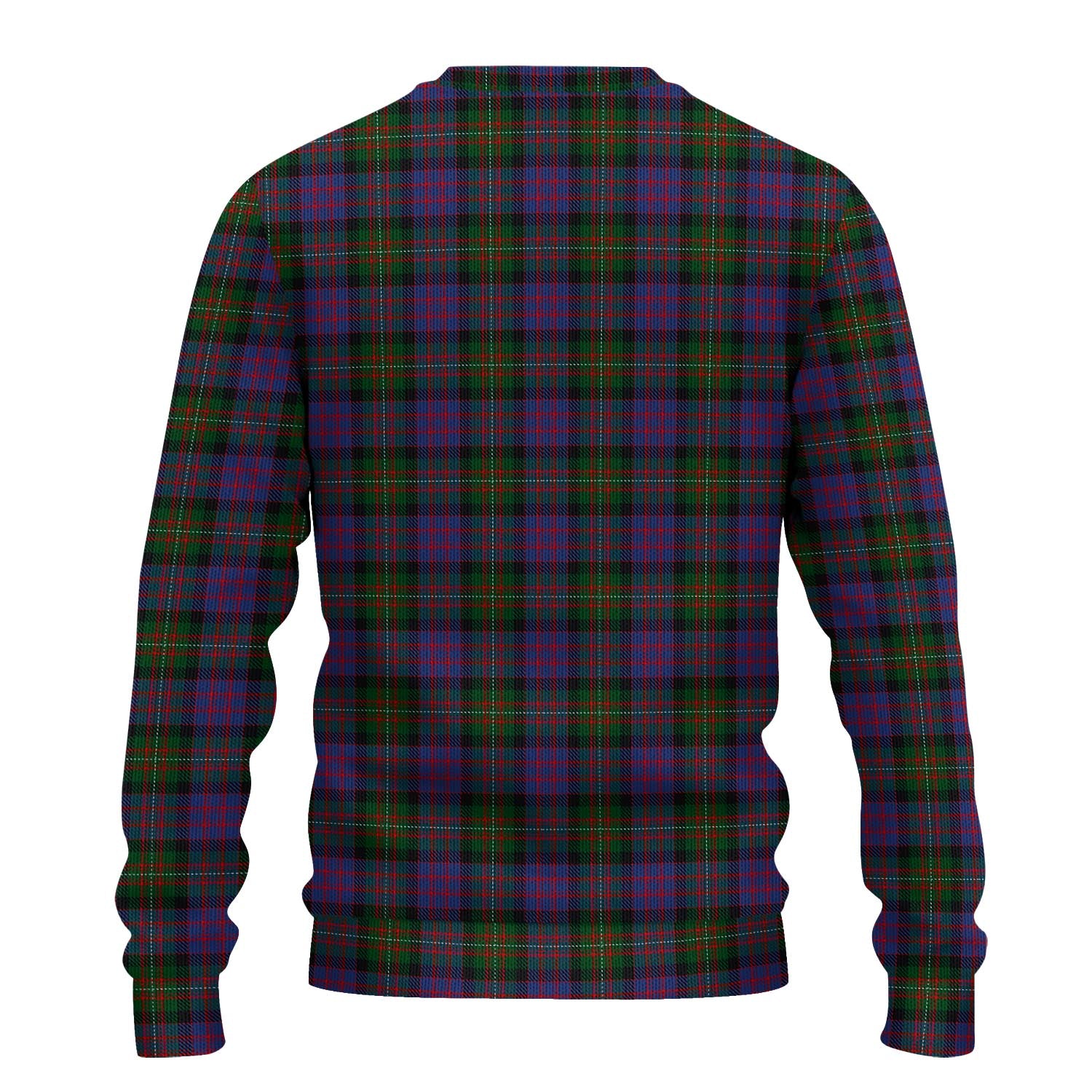 MacDonell of Glengarry Tartan Knitted Sweater with Family Crest - Tartanvibesclothing