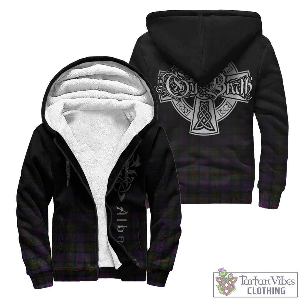 Tartan Vibes Clothing MacDonell of Glengarry Tartan Sherpa Hoodie Featuring Alba Gu Brath Family Crest Celtic Inspired