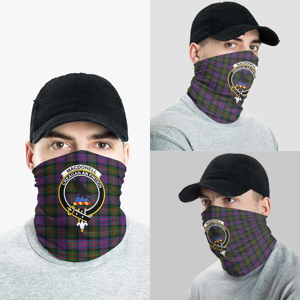 MacDonell of Glengarry Tartan Neck Gaiters, Tartan Bandanas, Tartan Head Band with Family Crest