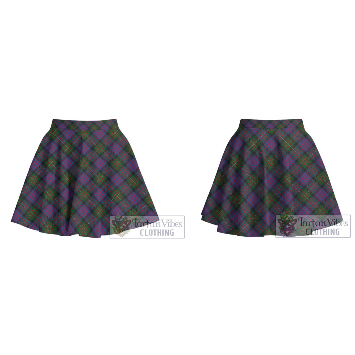 MacDonell (McDonell) Tartan Women's Plated Mini Skirt Cross Style - Tartan Vibes Clothing