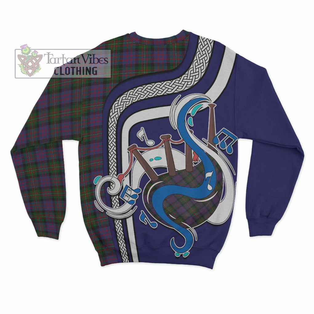 Tartan Vibes Clothing MacDonell of Glengarry Tartan Sweatshirt with Epic Bagpipe Style