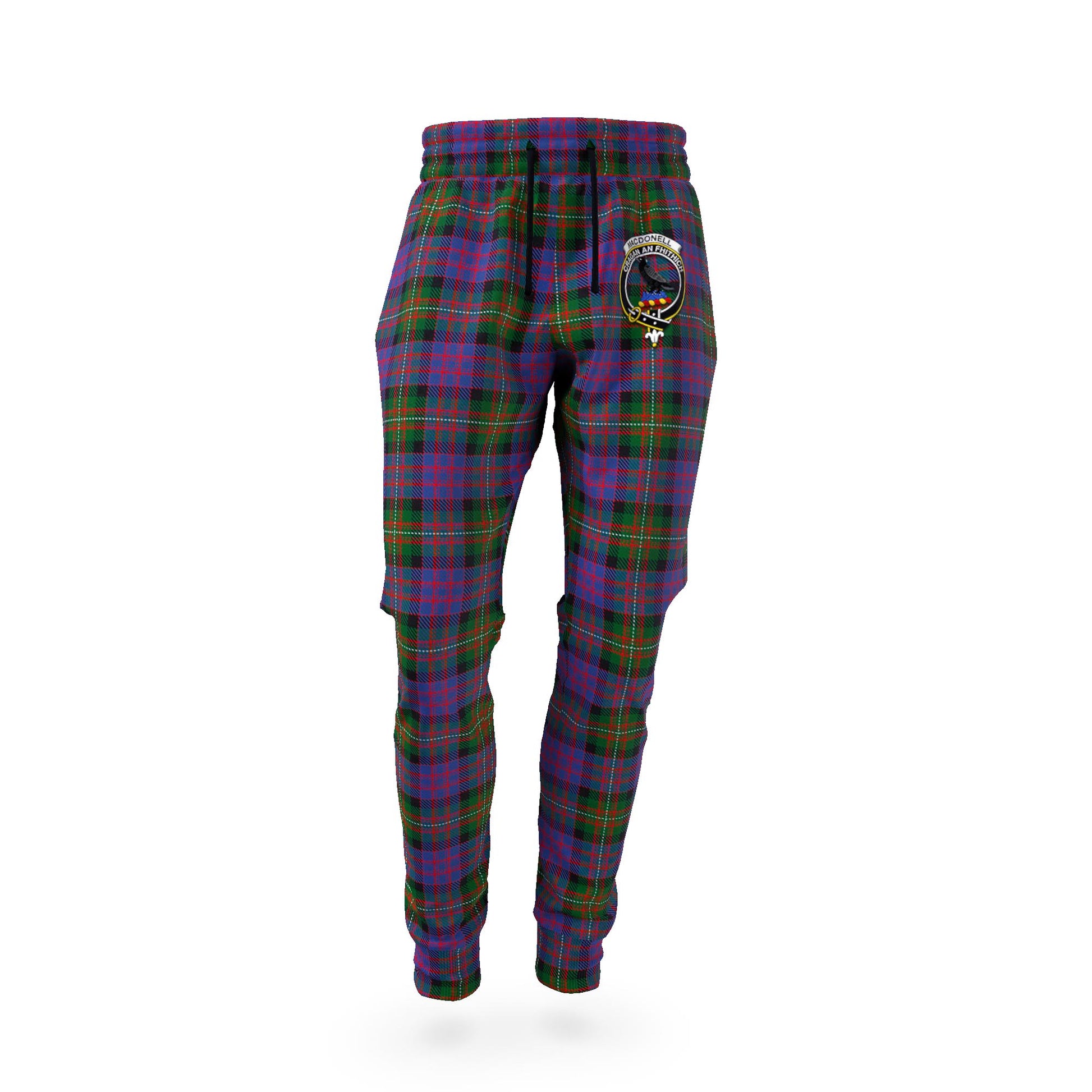 MacDonell (McDonell) Tartan Joggers Pants with Family Crest - Tartan Vibes Clothing