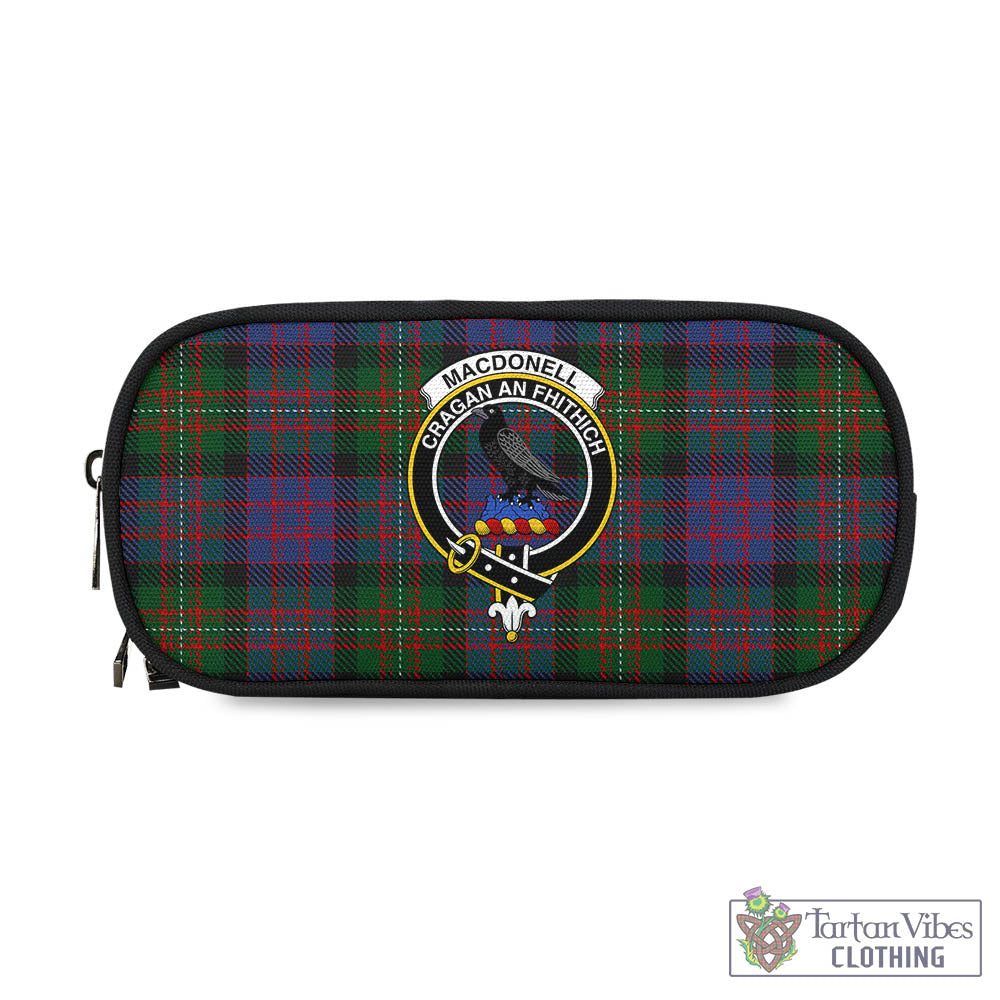 Tartan Vibes Clothing MacDonell of Glengarry Tartan Pen and Pencil Case with Family Crest