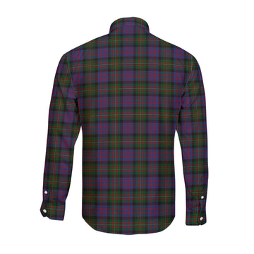 MacDonell (McDonell) Tartan Long Sleeve Button Up Shirt with Family Crest