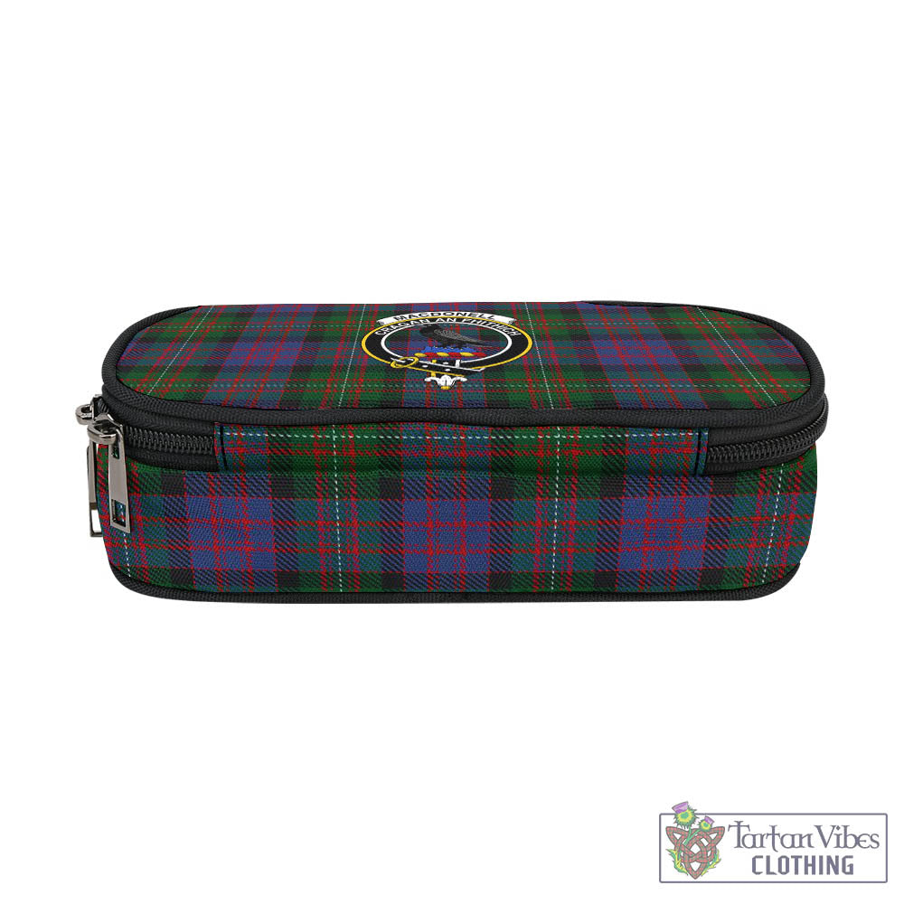 Tartan Vibes Clothing MacDonell of Glengarry Tartan Pen and Pencil Case with Family Crest