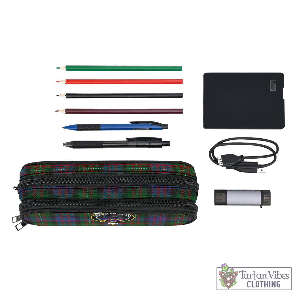 Tartan Vibes Clothing MacDonell of Glengarry Tartan Pen and Pencil Case with Family Crest