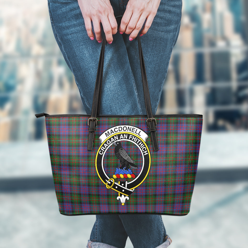 macdonell-of-glengarry-tartan-leather-tote-bag-with-family-crest