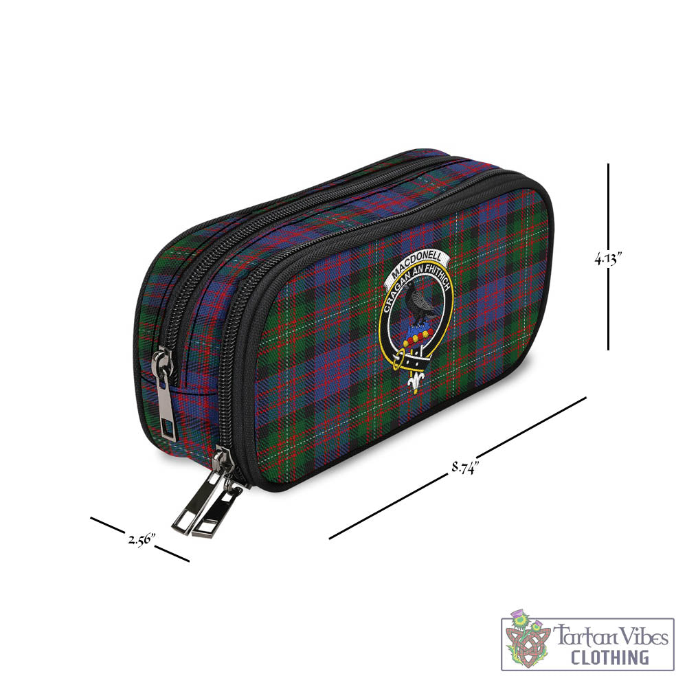 Tartan Vibes Clothing MacDonell of Glengarry Tartan Pen and Pencil Case with Family Crest