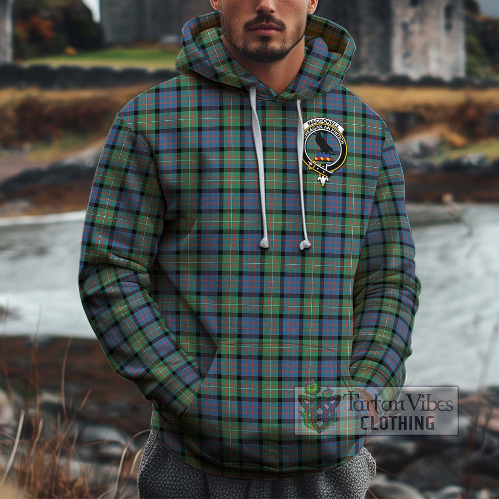 MacDonell of Glengarry Ancient Tartan Cotton Hoodie with Family Crest Pullover Hoodie XS - Tartan Vibes Clothing