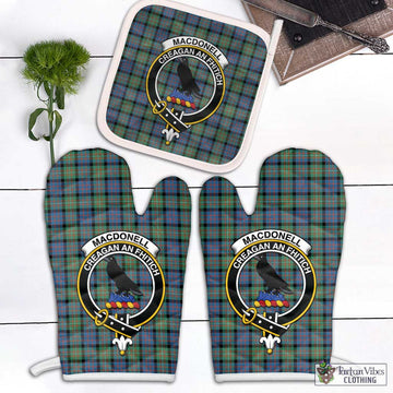 MacDonell of Glengarry Ancient Tartan Combo Oven Mitt & Pot-Holder with Family Crest