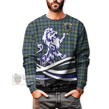 MacDonell of Glengarry Ancient Tartan Sweatshirt with Alba Gu Brath Regal Lion Emblem