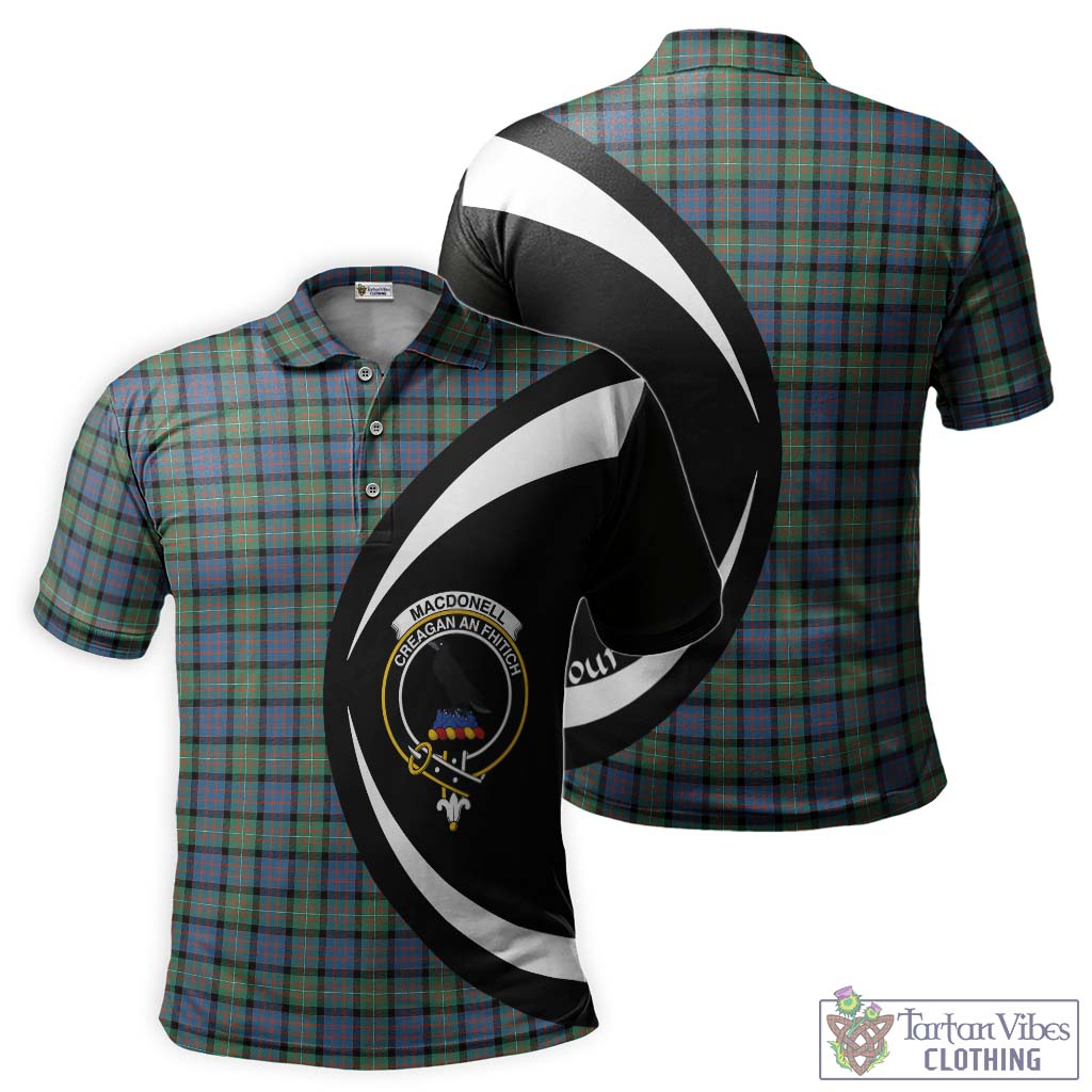 MacDonell of Glengarry Ancient Tartan Men's Polo Shirt with Family Crest Circle Style Kid - Tartan Vibes Clothing