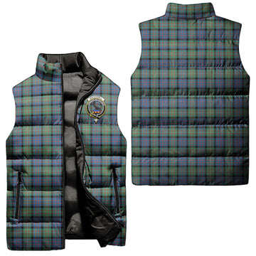 MacDonell of Glengarry Ancient Tartan Sleeveless Puffer Jacket with Family Crest