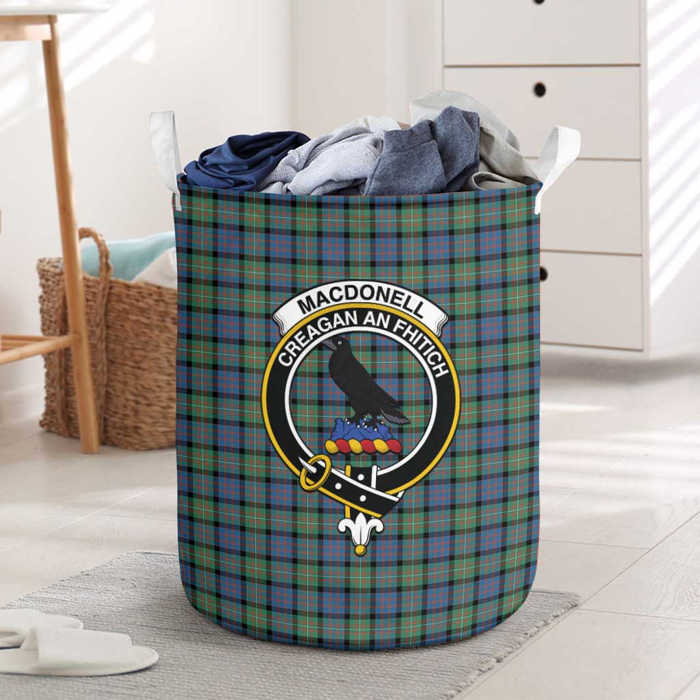 MacDonell of Glengarry Ancient Tartan Laundry Basket with Family Crest One Size - Tartanvibesclothing Shop