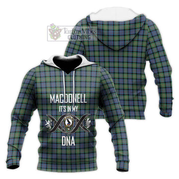 MacDonell of Glengarry Ancient Tartan Knitted Hoodie with Family Crest DNA In Me Style