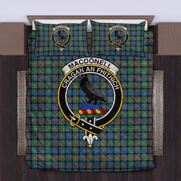 MacDonell of Glengarry Ancient Tartan Quilt Bed Set with Family Crest