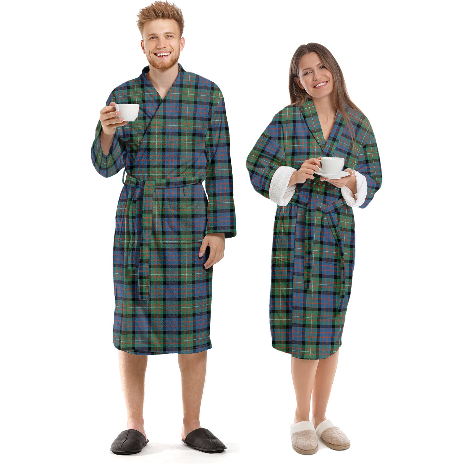 MacDonell of Glengarry Ancient Tartan Bathrobe Unisex S - Tartan Vibes Clothing