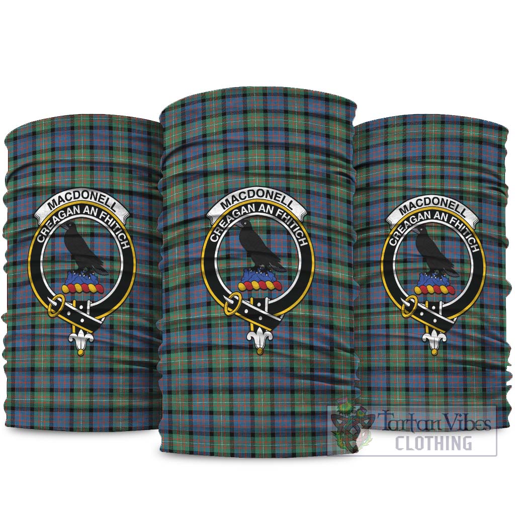 MacDonell of Glengarry Ancient Tartan Neck Gaiters, Tartan Bandanas, Tartan Head Band with Family Crest