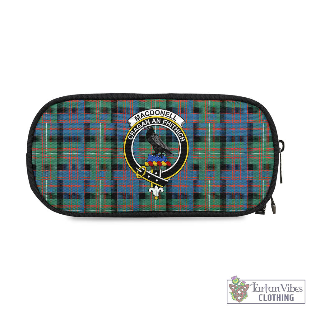 Tartan Vibes Clothing MacDonell of Glengarry Ancient Tartan Pen and Pencil Case with Family Crest