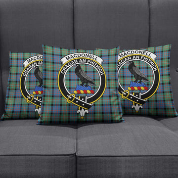 MacDonell of Glengarry Ancient Tartan Pillow Cover with Family Crest