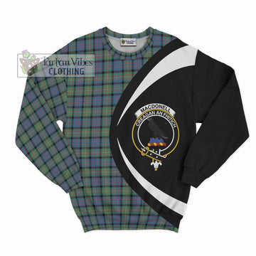 MacDonell of Glengarry Ancient Tartan Sweatshirt with Family Crest Circle Style