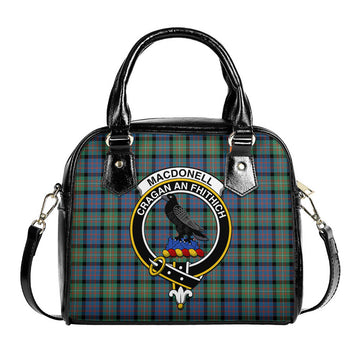 MacDonell of Glengarry Ancient Tartan Shoulder Handbags with Family Crest