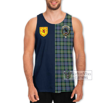 MacDonell of Glengarry Ancient Tartan Men's Tank Top Alba with Scottish Lion Royal Arm Half Style