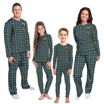 MacDonell of Glengarry Ancient Tartan Pajamas Family Set with Family Crest