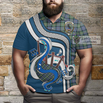 MacDonell of Glengarry Ancient Tartan Polo Shirt with Epic Bagpipe Style