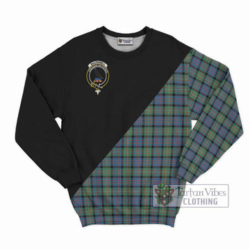 MacDonell of Glengarry Ancient Tartan Sweatshirt with Family Crest and Military Logo Style