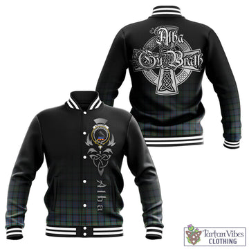 MacDonell of Glengarry Ancient Tartan Baseball Jacket Featuring Alba Gu Brath Family Crest Celtic Inspired