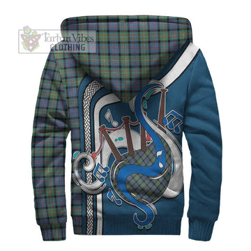 MacDonell of Glengarry Ancient Tartan Sherpa Hoodie with Epic Bagpipe Style