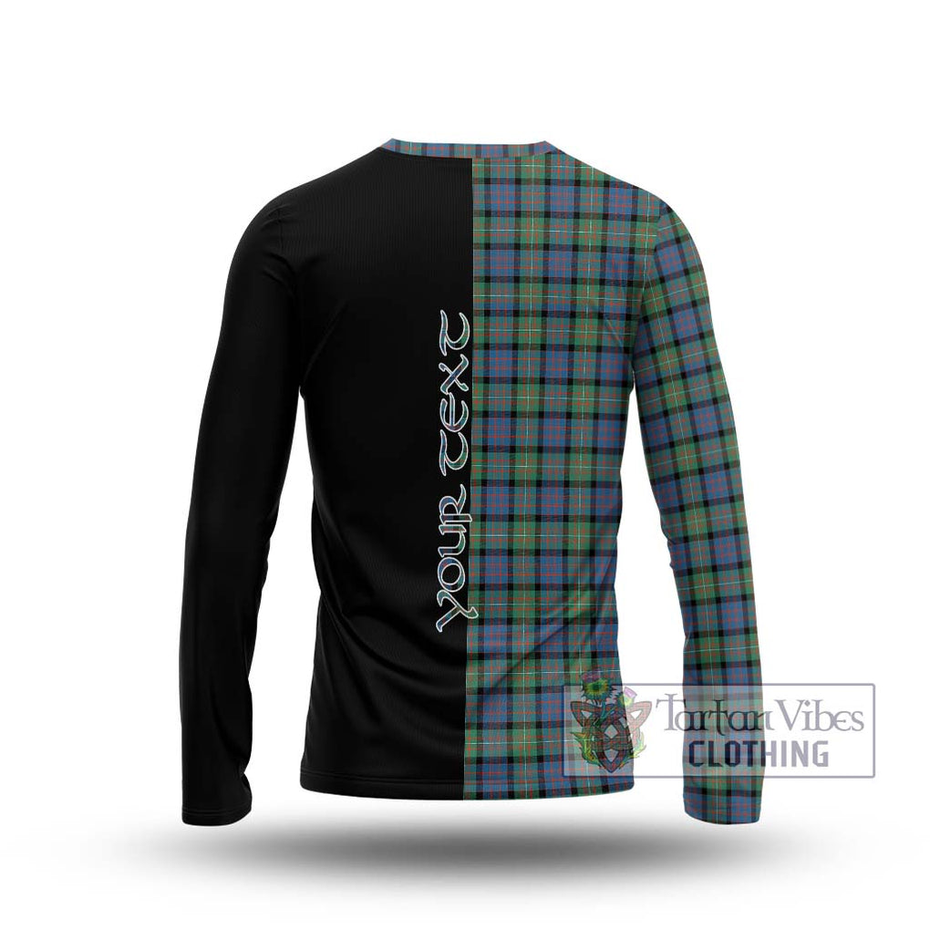 MacDonell of Glengarry Ancient Tartan Long Sleeve T-Shirt with Family Crest and Half Of Me Style - Tartanvibesclothing Shop