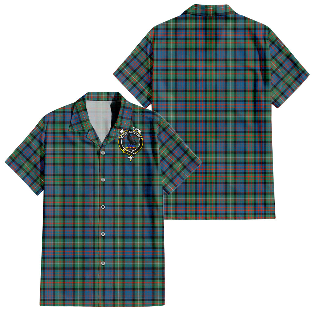 macdonell-of-glengarry-ancient-tartan-short-sleeve-button-down-shirt-with-family-crest