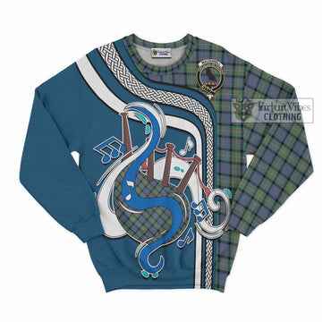 MacDonell of Glengarry Ancient Tartan Sweatshirt with Epic Bagpipe Style