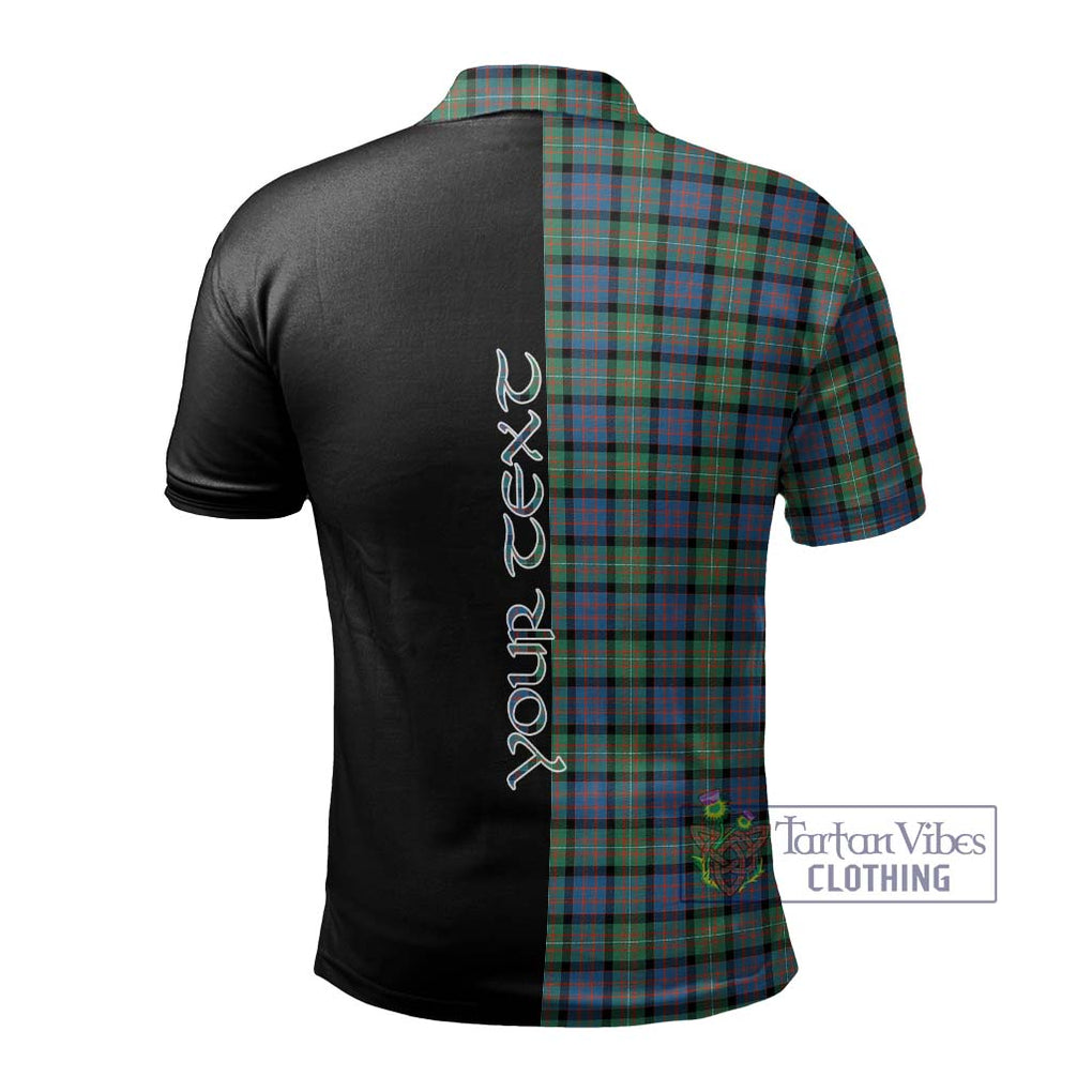 MacDonell of Glengarry Ancient Tartan Polo Shirt with Family Crest and Half Of Me Style - Tartanvibesclothing Shop