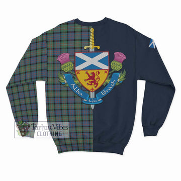 MacDonell of Glengarry Ancient Tartan Sweatshirt Alba with Scottish Lion Royal Arm Half Style