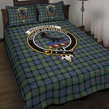 MacDonell of Glengarry Ancient Tartan Quilt Bed Set with Family Crest