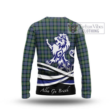 MacDonell of Glengarry Ancient Tartan Long Sleeve T-Shirt with Alba Gu Brath Regal Lion Emblem