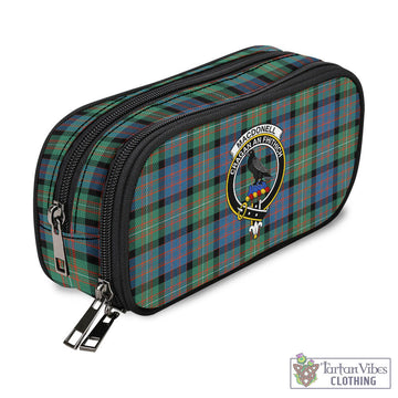 MacDonell of Glengarry Ancient Tartan Pen and Pencil Case with Family Crest