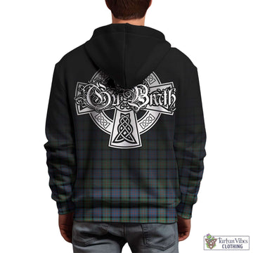 MacDonell of Glengarry Ancient Tartan Hoodie Featuring Alba Gu Brath Family Crest Celtic Inspired